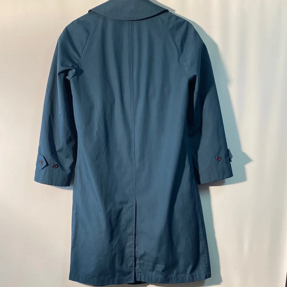 London Fog Trench Coat - Teal Blue - Picture 3 of 9